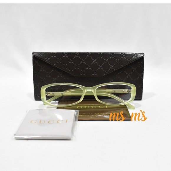 NIB GUCCI Green Optical Glasses frame w case